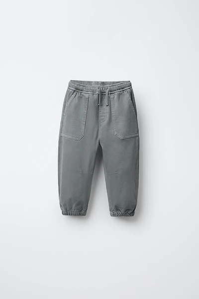 TWILL CARGO JOGGER PANTS