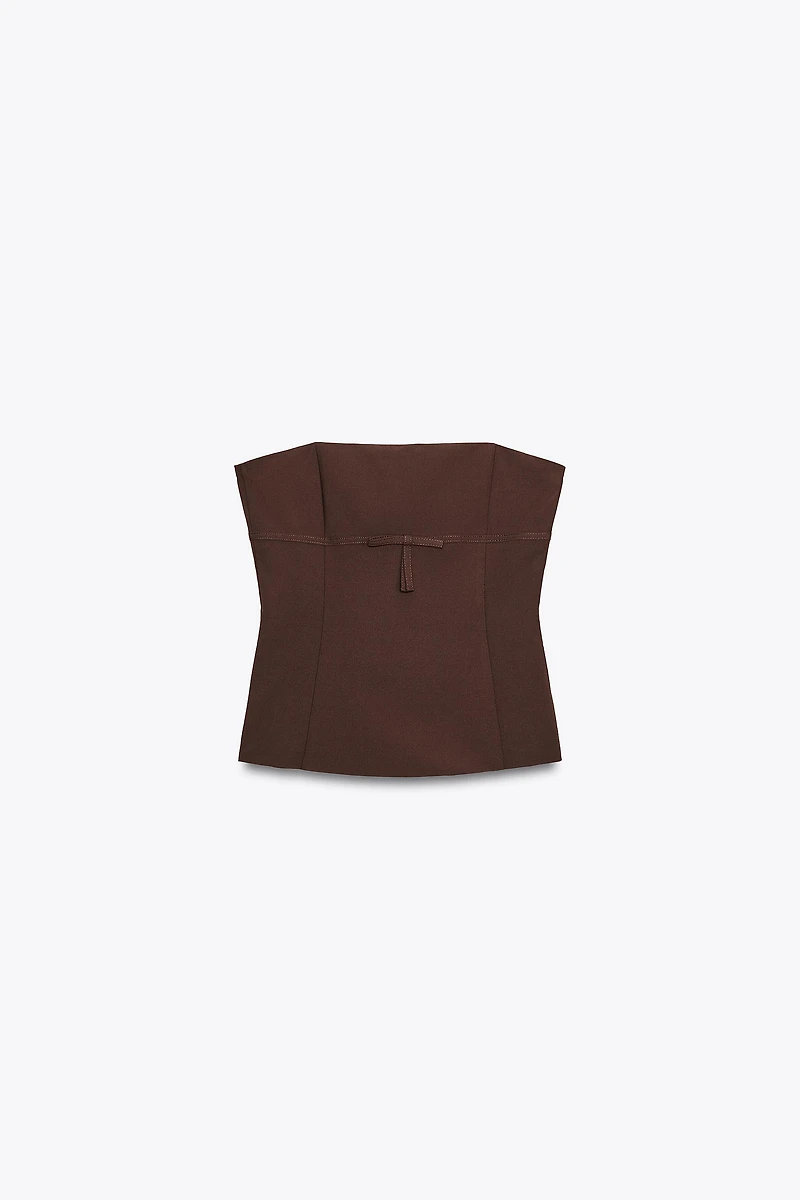 BOW STRAPLESS TOP