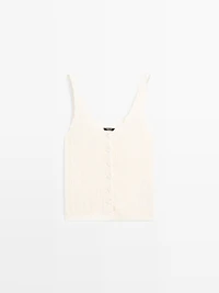 Crochet top with button details