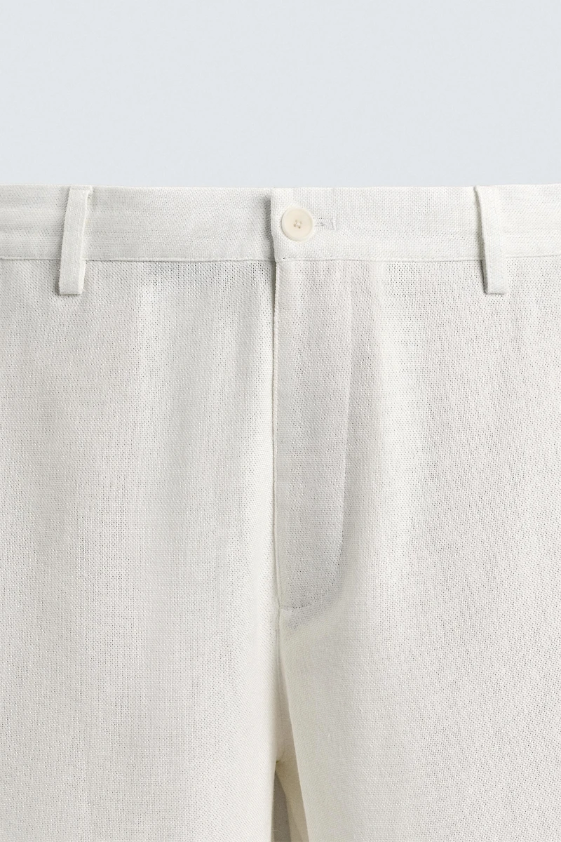 PANTALON COUPE DÉCONTRACTÉE EN VISCOSE ET CHANVRE