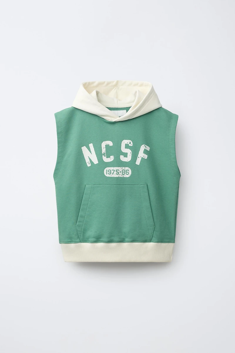 HOODED JOGGING VEST