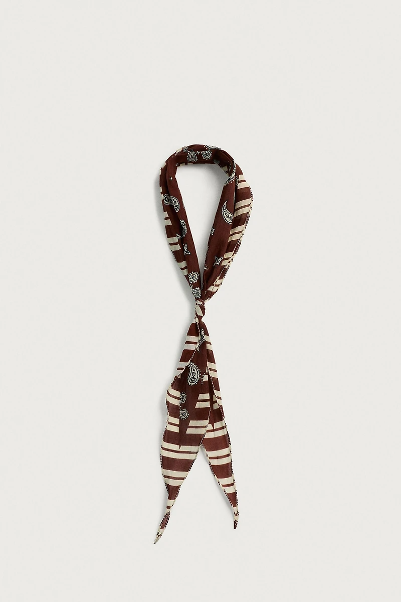 BANDANA LONG À IMPRIMÉ COMBINÉ