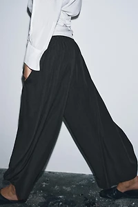 ZW COLLECTION FLOWY VOLUME WOOL PANTS