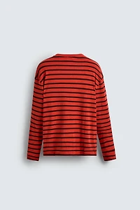 CONTRAST STRIPE T-SHIRT