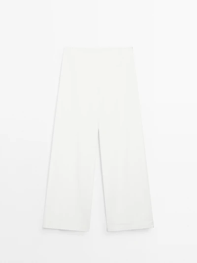 High-waist palazzo trousers - STUDIO