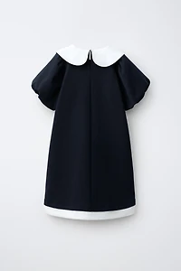CONTRAST COLLAR DRESS
