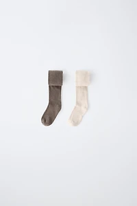 TWO-PACK SOLID TIGHTS