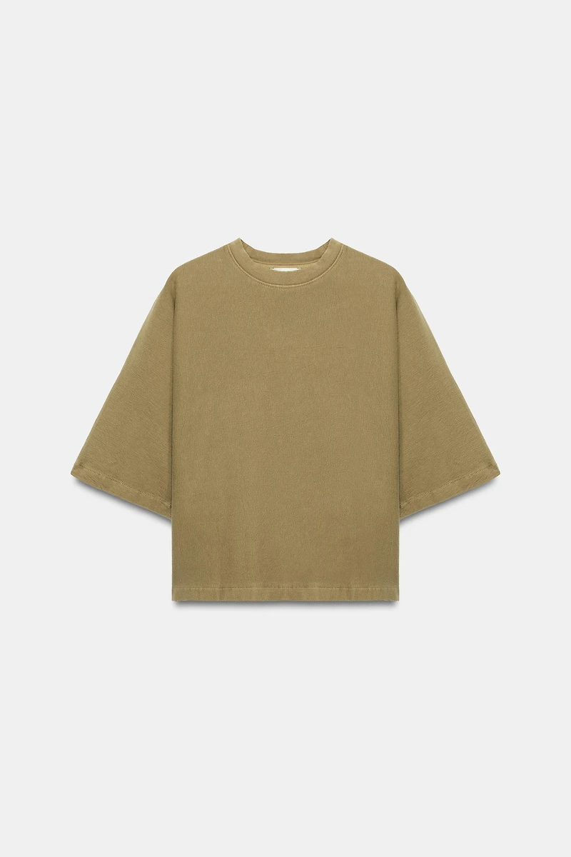 T-SHIRT MANCHES COURTES EFFET DÉLAVÉ