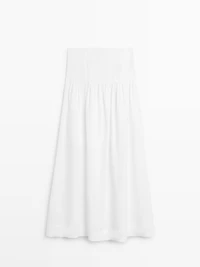 Midi skirt with yoke detail