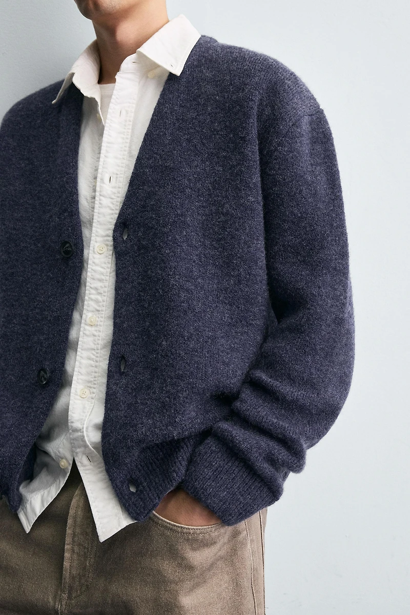 TEXTURED KNIT CARDIGAN