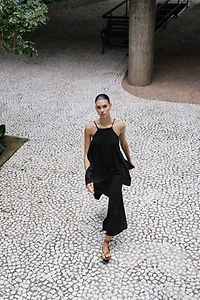 DOUBLE LAYER BRAIDED STRAP JUMPSUIT