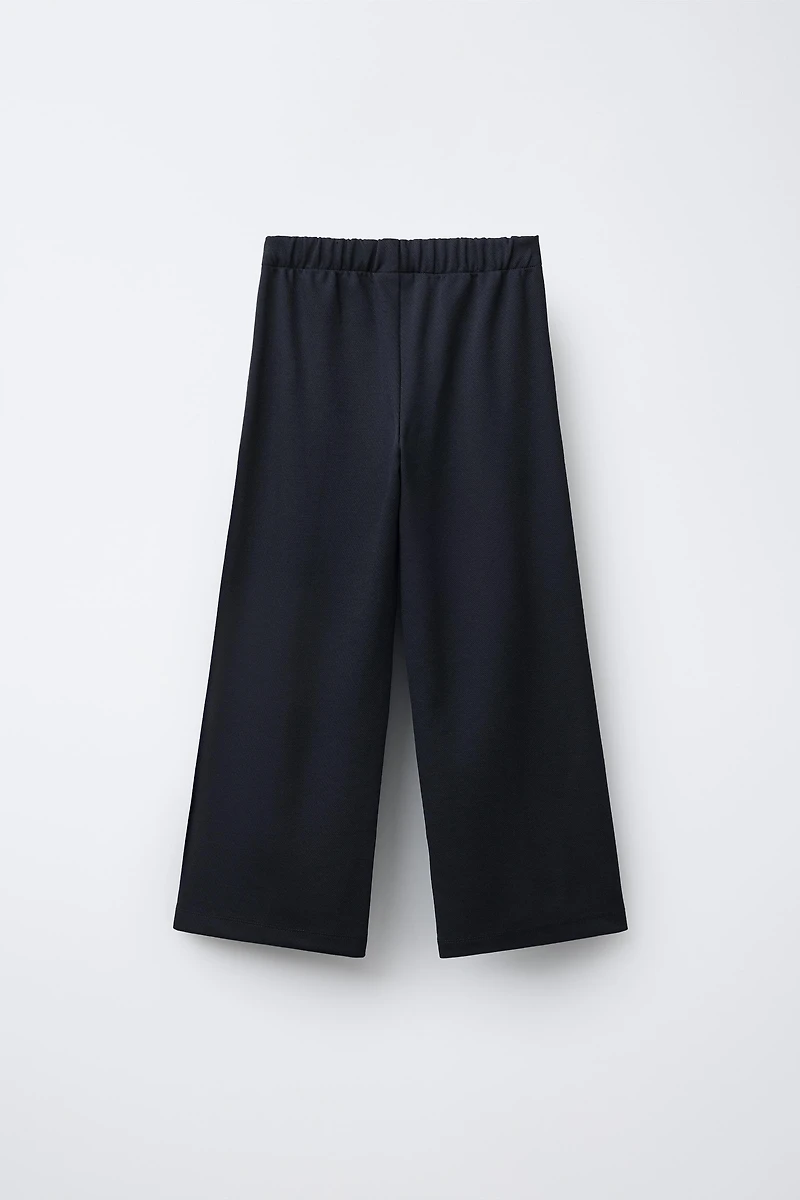 PANTALON WIDE LEG AVEC NERVURE