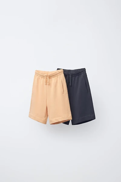 TWO-PACK PLAIN SHORTS