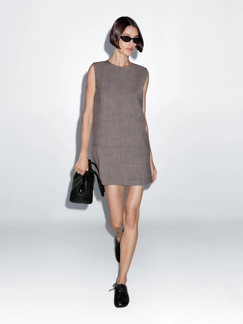 Short melange dress