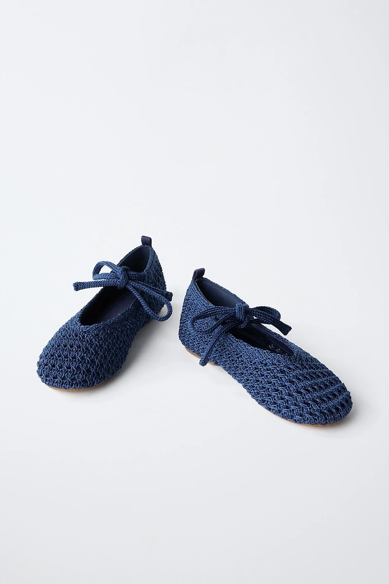 BALLERINES CROCHET AVEC NŒUD