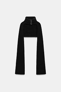 HIGH COLLAR KNIT SCARF