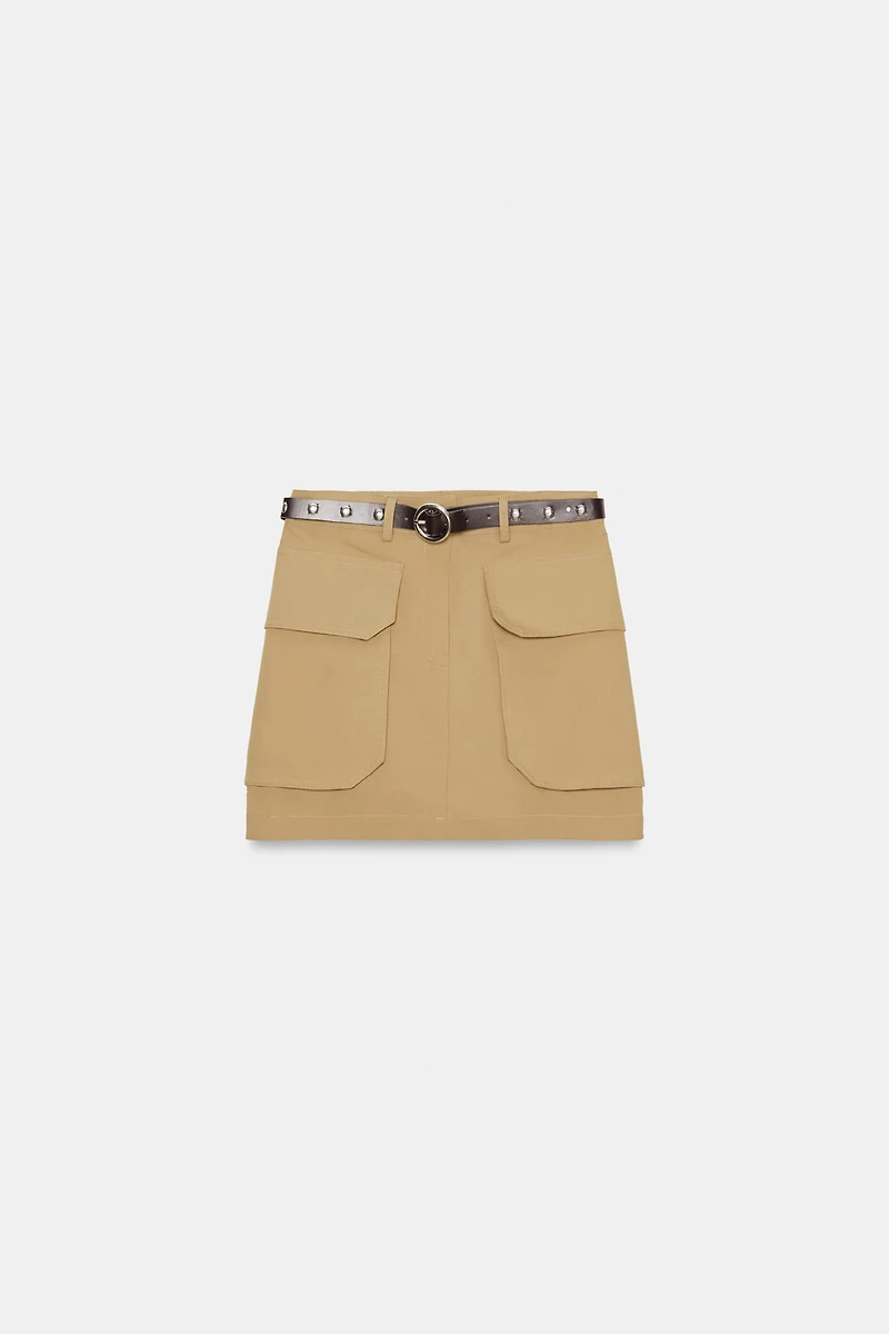 MINI JUPE CARGO AVEC CEINTURE