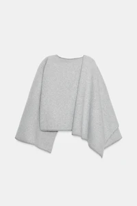 MANTEAU CAPE 100% LAINE ÉCHARPE