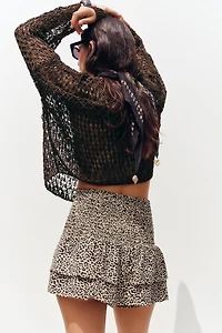 WIDE WAISTBAND RUFFLE SHORTS