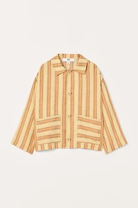 LIMITED EDITION 100% LINEN STRIPED SHIRT