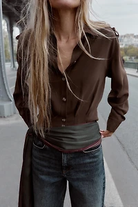 CHEMISE À PATTES D'ÉPAULE