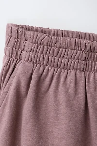 COTTON LINEN BLEND TOP AND SHORTS SET