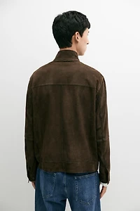Suede leather jacket