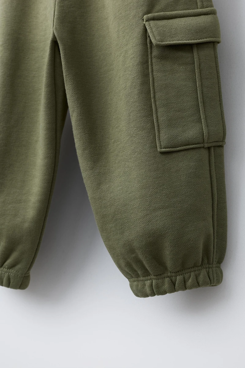 FLEECE CARGO JOGGER PANTS