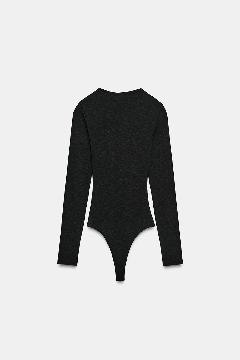LONG SLEEVE RIBBED BODYSUIT