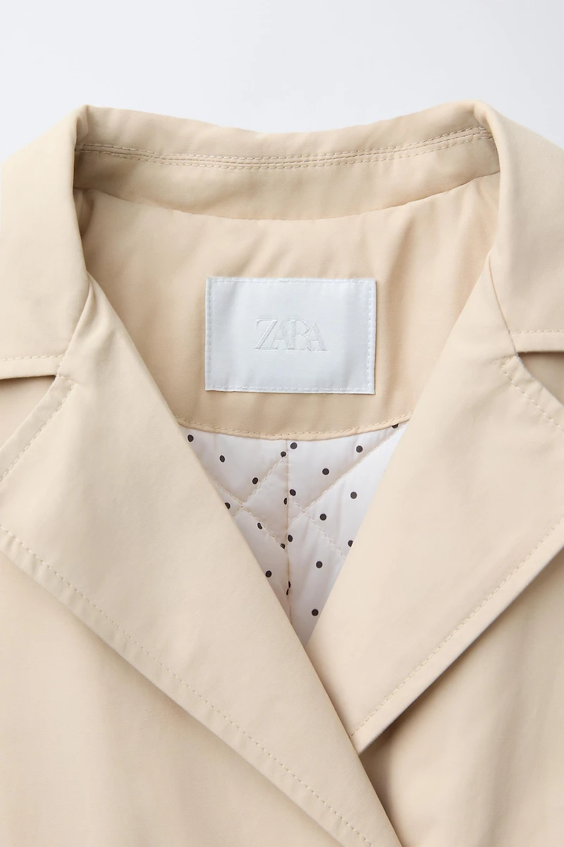 QUILTED BELTED TRENCH COAT