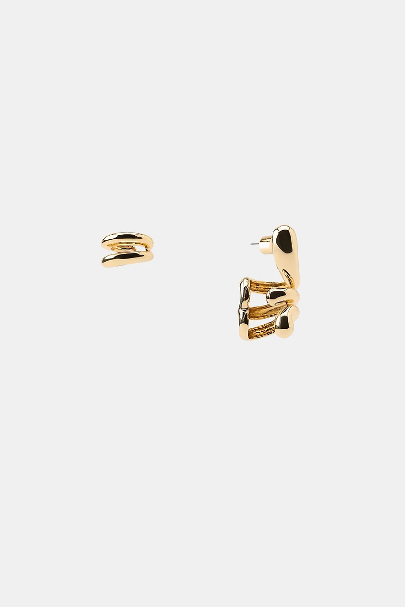 PACK OF EAR CUFF HOOP EARRINGS