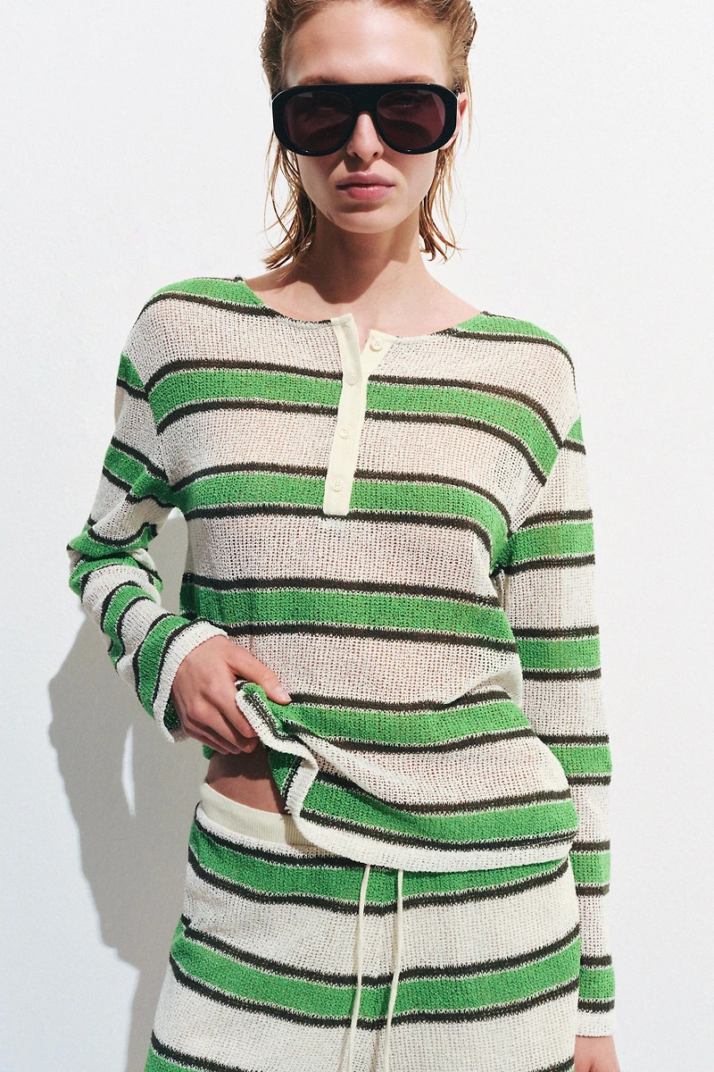 RUSTIC STRIPED SHORTS
