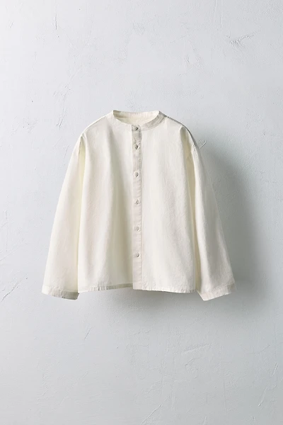 AGES 2-5/LIMITED EDITION MANDARIN COLLAR POPLIN SHIRT