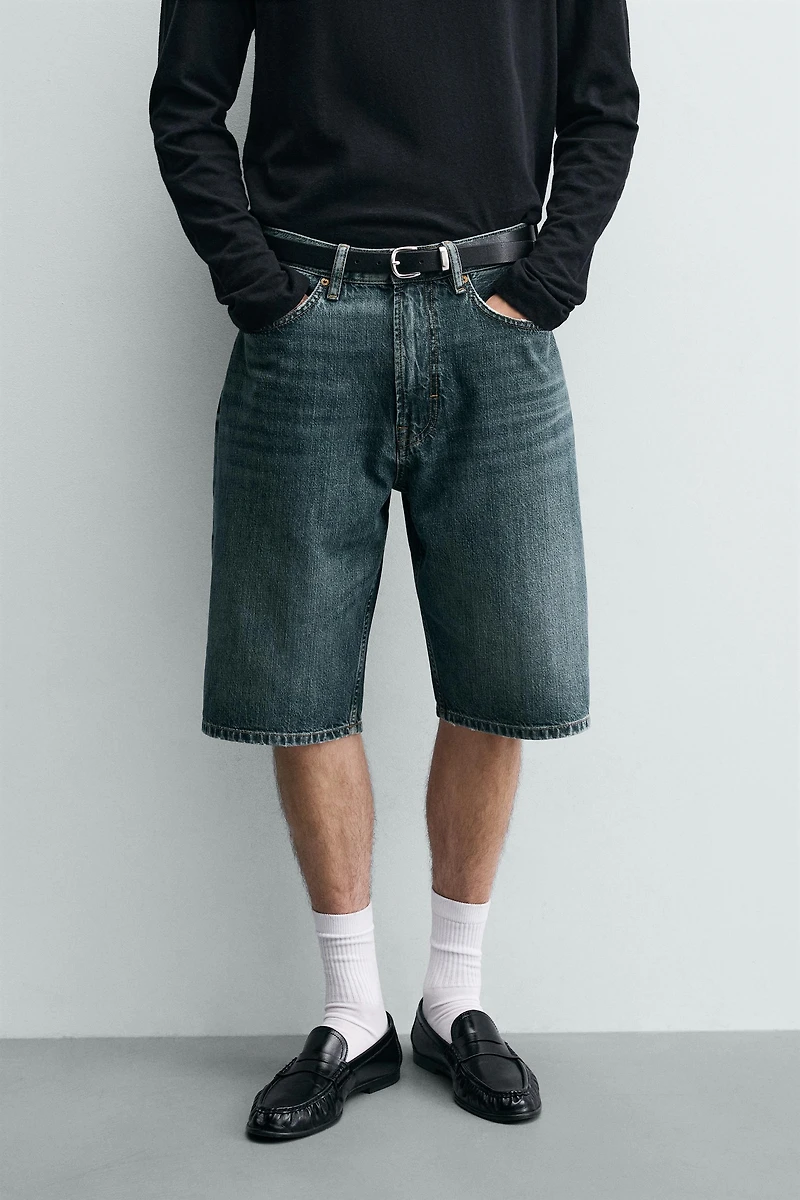 LOOSE FIT DENIM SHORTS