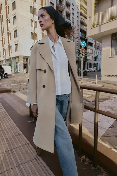 TRENCH LONG CEINTURÉ WINDPROOF WATER REPELLENT