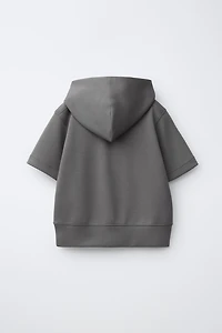 SPORTY SHORT SLEEVE MODAL HOODIE