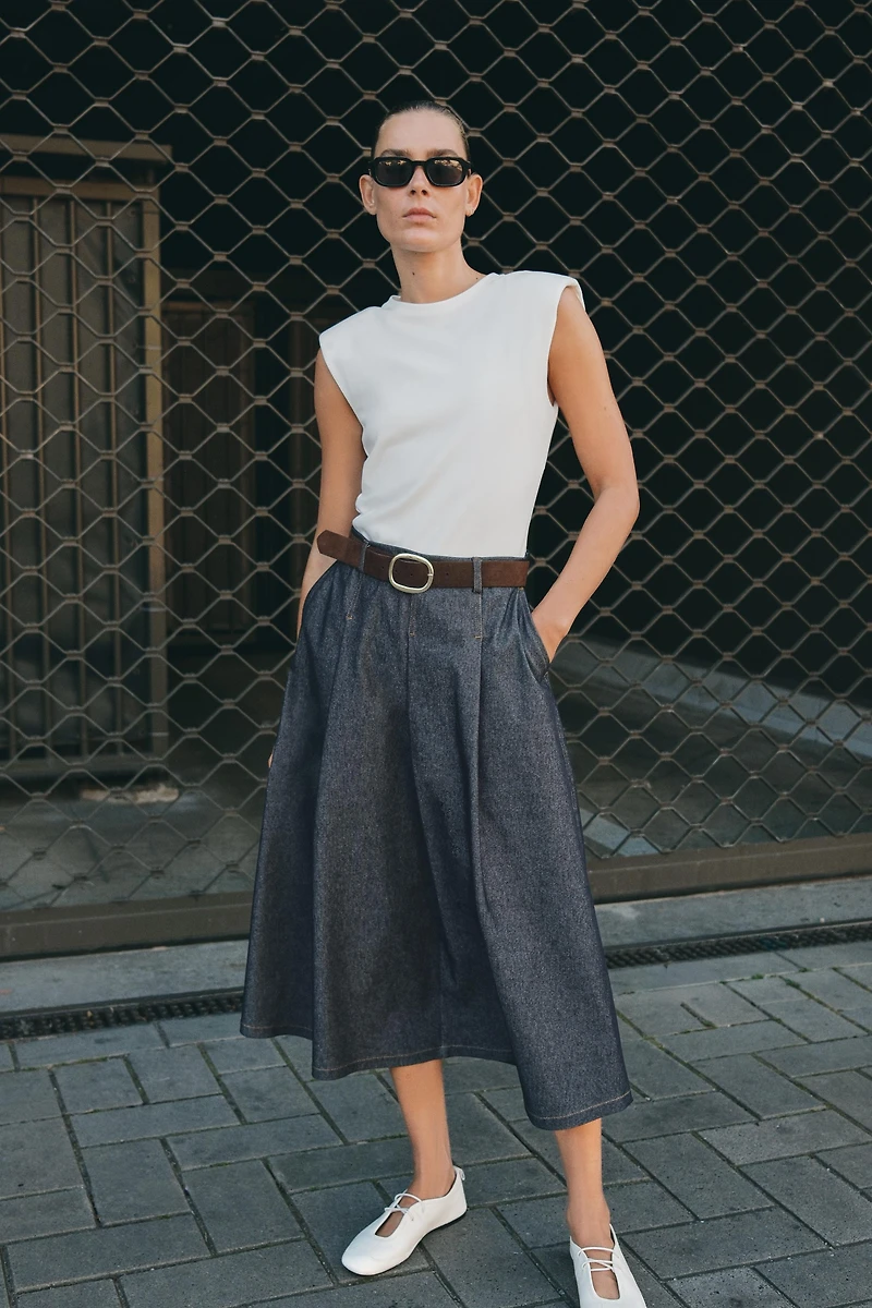 BELTED COMBINATION DRESS
