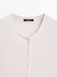 Cardigan en maille à manches courtes
