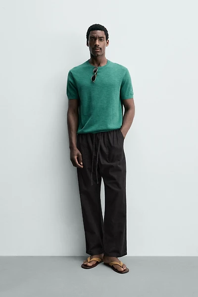KNITTED REGULAR FIT T-SHIRT