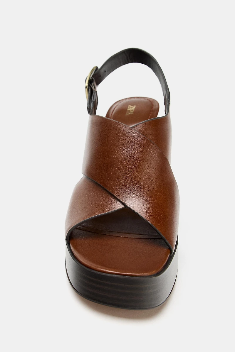 LEATHER HEELED SANDALS