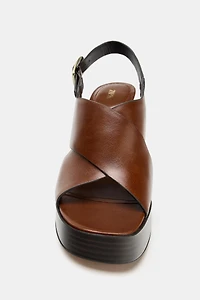 LEATHER HEELED SANDALS