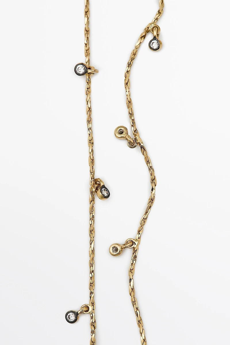 Collier pièce cristal antique