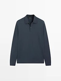 Polo à manches longues et bords-côtes