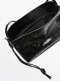 Nappa leather crossbody pouch bag