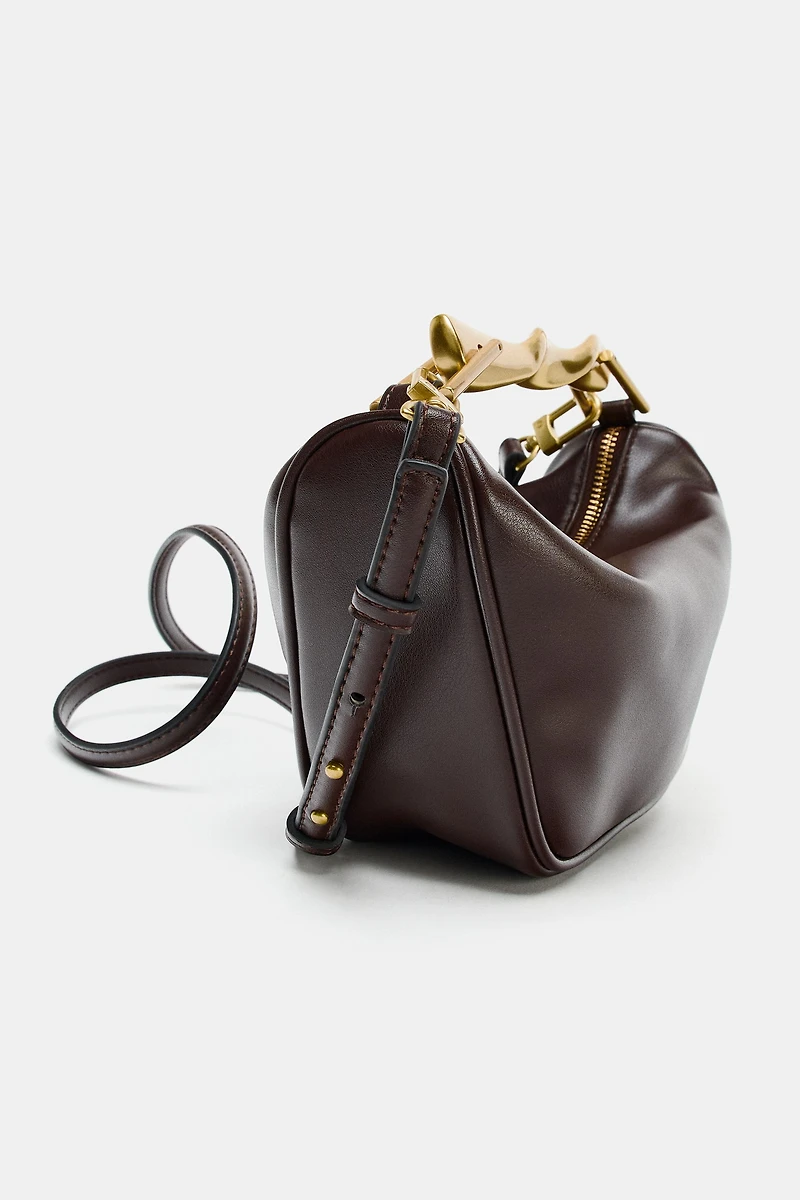 METALLIC HANDLE MINI BAG