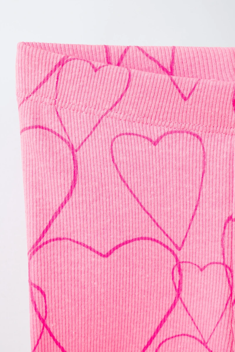 LEMON PRINT RIBBED CYCLING SHORTS