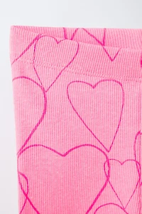 LEMON PRINT RIBBED CYCLING SHORTS