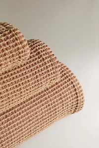 TWO-TONE WAFFLE BATH TOWEL