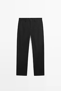 Pantalon tapered fit en coton
