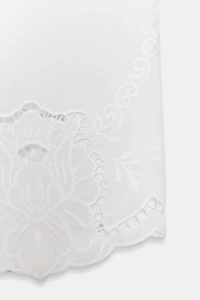 ZW COLLECTION LINEN BLEND EMBROIDERED TROUSERS